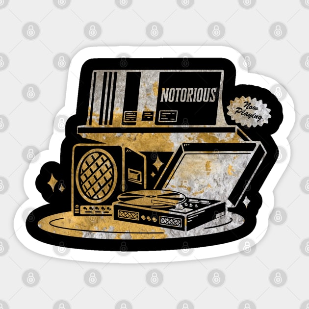 Notorious // Now Playing Sticker by Purplace